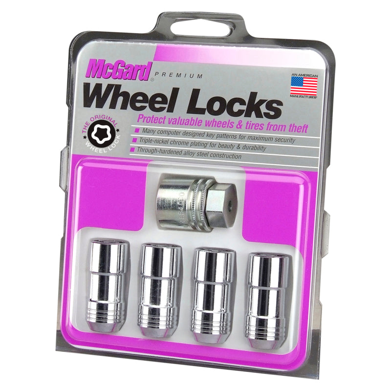 McGard Wheel Lock Nut Set - 4pk. (Cone Seat) 9/16-18 / 7/8 Hex / 1.765in. Length - Chrome McGard Wheel Lock Nut Set - 4pk. (Cone Seat) 9/16-18 / 7/8 Hex / 1.765in. Length - Chrome