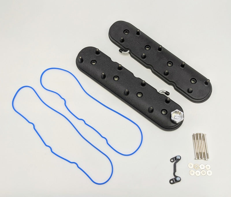 Granatelli 96-22 GM LS Standard Height Valve Cover w/Angled Coil Mount - Blk Wrinkle (Pair) Granatelli 96-22 GM LS Standard Height Valve Cover w/Angled Coil Mount - Blk Wrinkle (Pair)