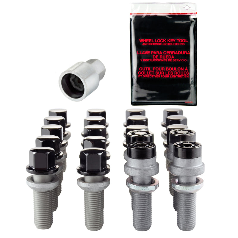 McGard 5 Lug Hex Install Kit w/Locks (Radius Seat Bolt) M14X1.5 / 17mm Hex / 35.4mm Shank L. - Black McGard 5 Lug Hex Install Kit w/Locks (Radius Seat Bolt) M14X1.5 / 17mm Hex / 35.4mm Shank L. - Black