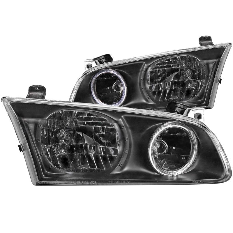 ANZO 2000-2001 Toyota Camry Crystal Headlights w/ Halo Black ANZO 2000-2001 Toyota Camry Crystal Headlights w/ Halo Black