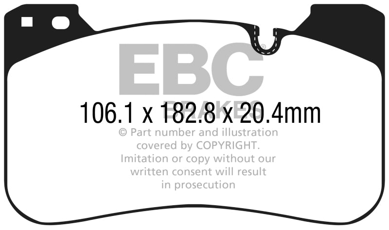EBC 2018+ BMW M5 4.4TT (F90) Yellowstuff Front Brake Pads EBC 2018+ BMW M5 4.4TT (F90) Yellowstuff Front Brake Pads