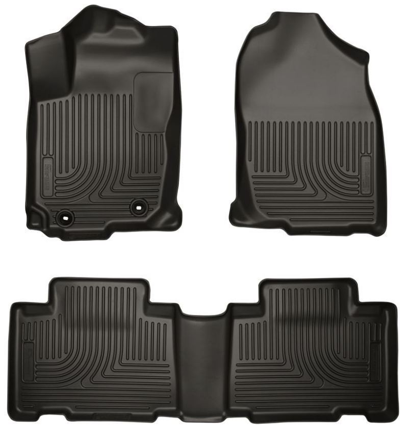 Husky Liners 15 Toyota Corolla Weatherbeater Black Front & 2nd Seat Floor Liners Husky Liners 15 Toyota Corolla Weatherbeater Black Front & 2nd Seat Floor Liners