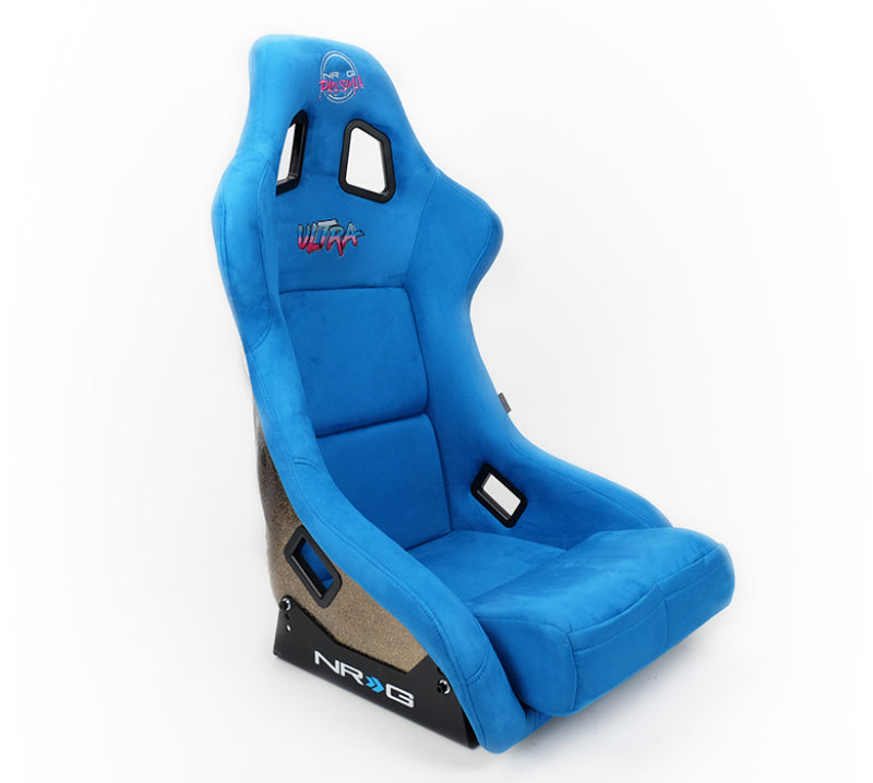 NRG FRP Bucket Seat ULTRA Edition - Large (Blue Alcantara/Gold Glitter Back) NRG FRP Bucket Seat ULTRA Edition - Large (Blue Alcantara/Gold Glitter Back)