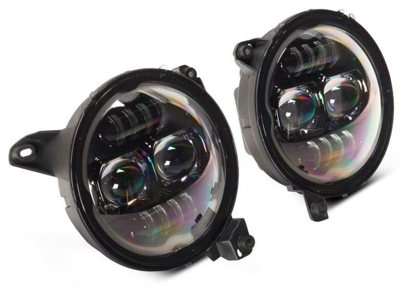 Raxiom 18-23 Jeep Wrangler JL Axial Series 9-In Angel Eye LED Headlights- Blk Housing (Clear Lens) Raxiom 18-23 Jeep Wrangler JL Axial Series 9-In Angel Eye LED Headlights- Blk Housing (Clear Lens)