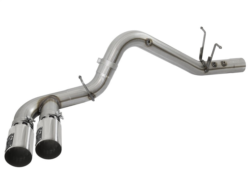 aFe Victory Series 4in 409-SS DPF-Back Exhaust w/ Dual Polished Tips 2017 GM Duramax V8-6.6L(td) L5P aFe Victory Series 4in 409-SS DPF-Back Exhaust w/ Dual Polished Tips 2017 GM Duramax V8-6.6L(td) L5P