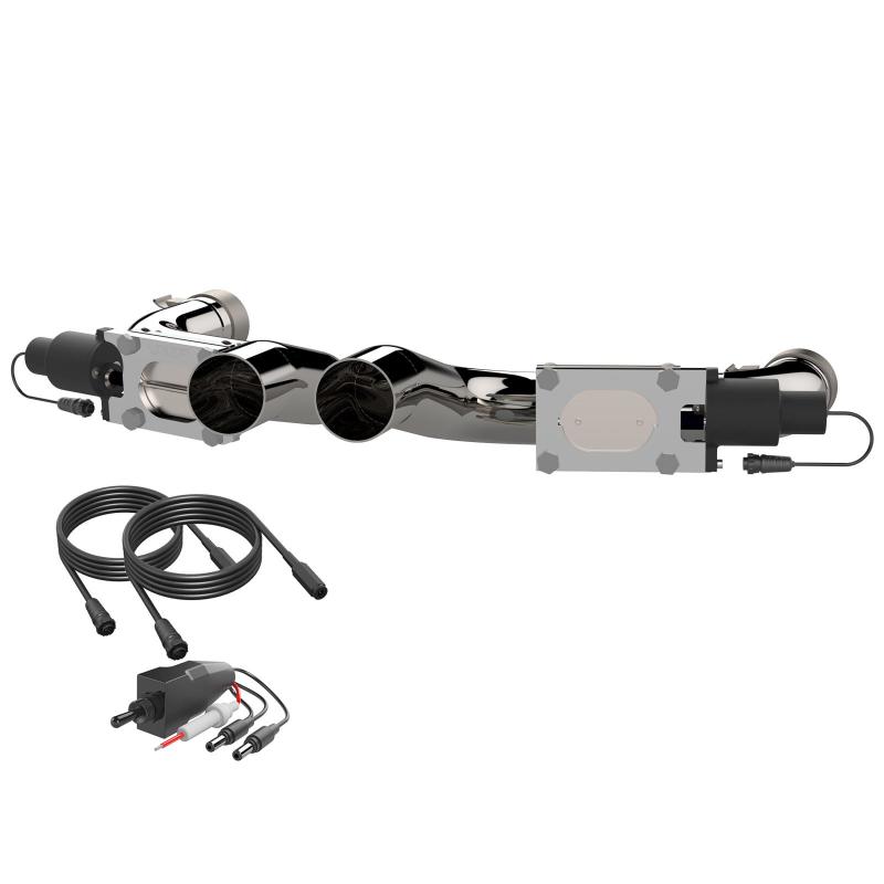 QTP 15-19 Dodge Challenger/Charger 6.2L/6.4L 304SS Aggressor Cutout Dual Mid Pipes QTP 15-19 Dodge Challenger/Charger 6.2L/6.4L 304SS Aggressor Cutout Dual Mid Pipes