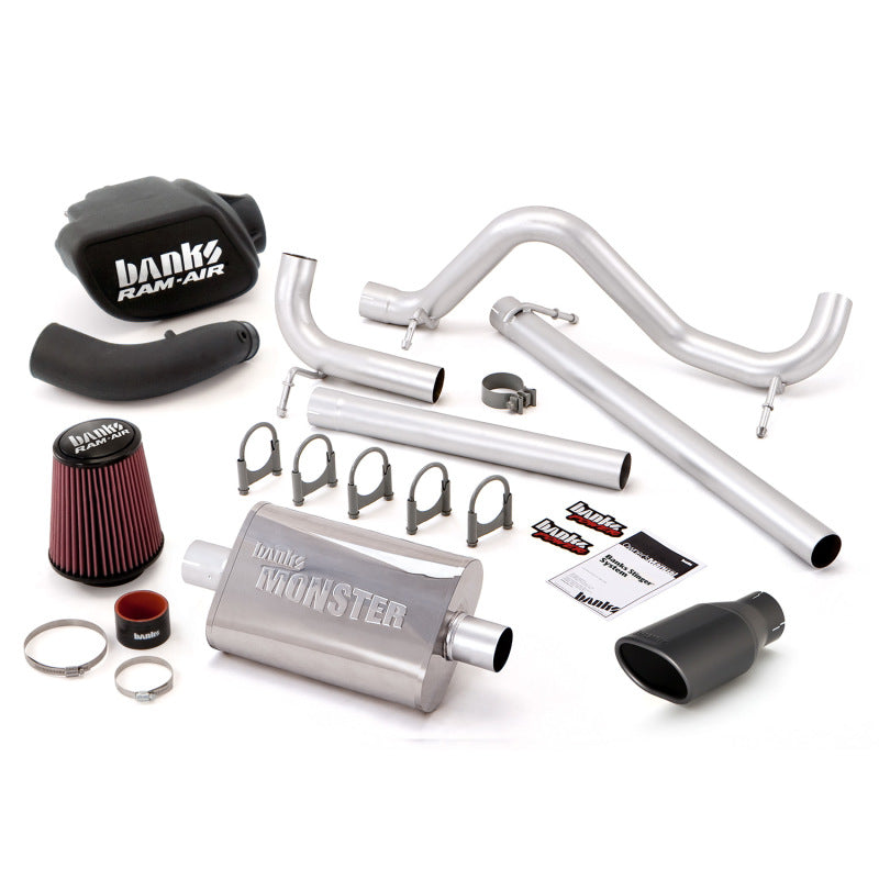 Banks Power 07-11 Jeep 3.8L Wrangler - 4dr Stinger Sys (no AutoMind) - SS Single Exh w/ Black Tip Banks Power 07-11 Jeep 3.8L Wrangler - 4dr Stinger Sys (no AutoMind) - SS Single Exh w/ Black Tip