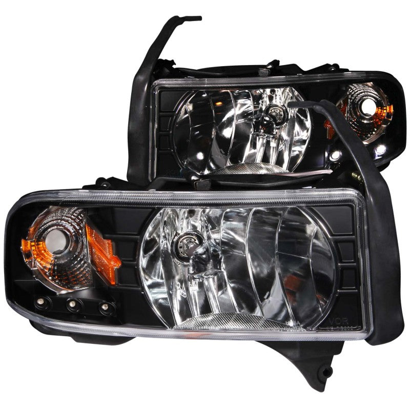 ANZO 1994-2001 Dodge Ram Crystal Headlights Black w/ LED ANZO 1994-2001 Dodge Ram Crystal Headlights Black w/ LED