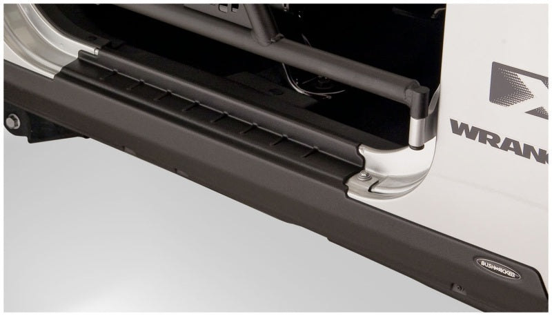 Bushwacker 07-18 Jeep Wrangler Trail Armor Rocker Panel and Sill Plate Cover - Black Bushwacker 07-18 Jeep Wrangler Trail Armor Rocker Panel and Sill Plate Cover - Black