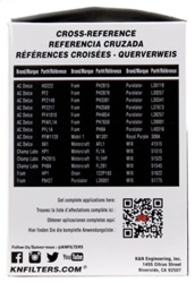 K&N Oil Filter for Ford/Audi/VW/Toyota/Mercury/Mazda/Nissan/Dodge/Lincoln/Volvo 3.656in OD K&N Oil Filter for Ford/Audi/VW/Toyota/Mercury/Mazda/Nissan/Dodge/Lincoln/Volvo 3.656in OD