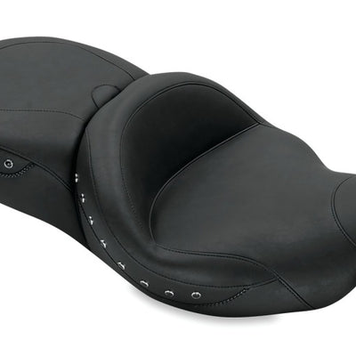 Mustang 08-21 Harley Electra Glide,Rd Glide,Rd King,Str Glide Super Tour 1PC Seat Blk Pearls - Black