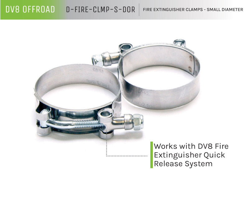 DV8 Offroad Fire Extinguisher Mount Clamps - Small DV8 Offroad Fire Extinguisher Mount Clamps - Small