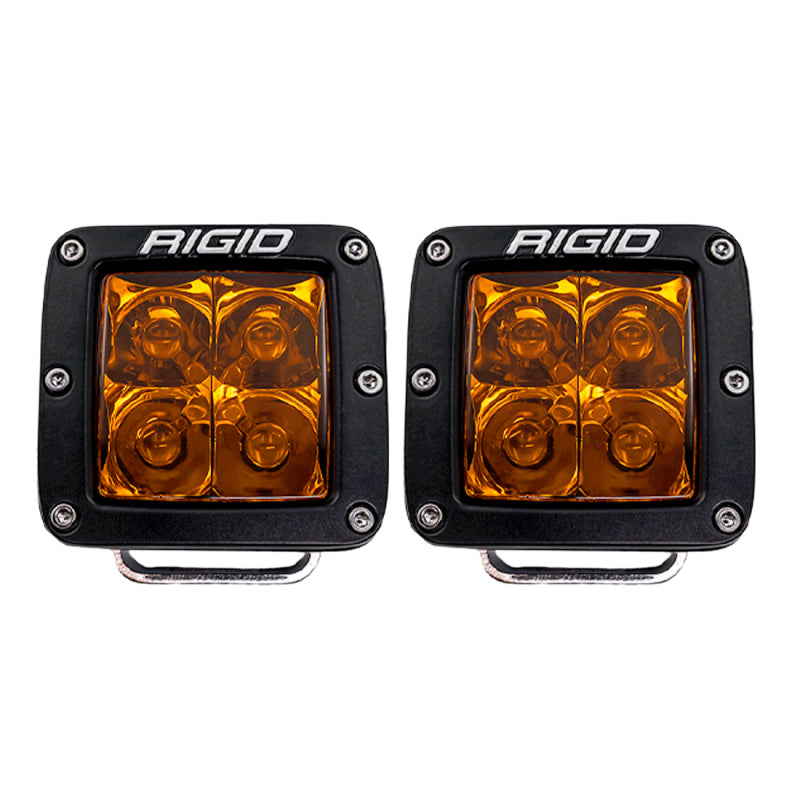 Rigid Industries D-Series Spot w/ Amber PRO Lens (Pair) Rigid Industries D-Series Spot w/ Amber PRO Lens (Pair)