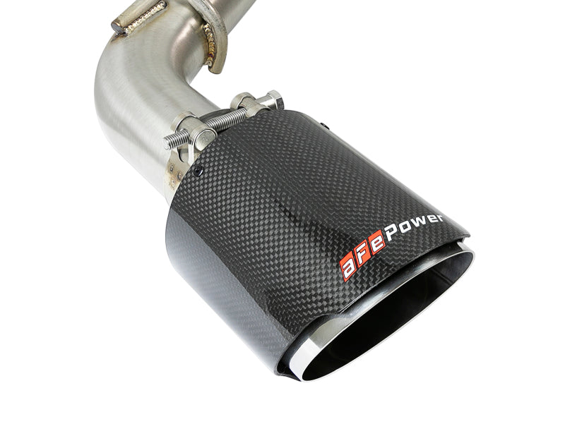 aFe Takeda 2.5in 304 SS Cat-Back Exhaust System w/ Carbon Fiber Tips 16-18 Infiniti Q50 V6-3.0L (tt) aFe Takeda 2.5in 304 SS Cat-Back Exhaust System w/ Carbon Fiber Tips 16-18 Infiniti Q50 V6-3.0L (tt)