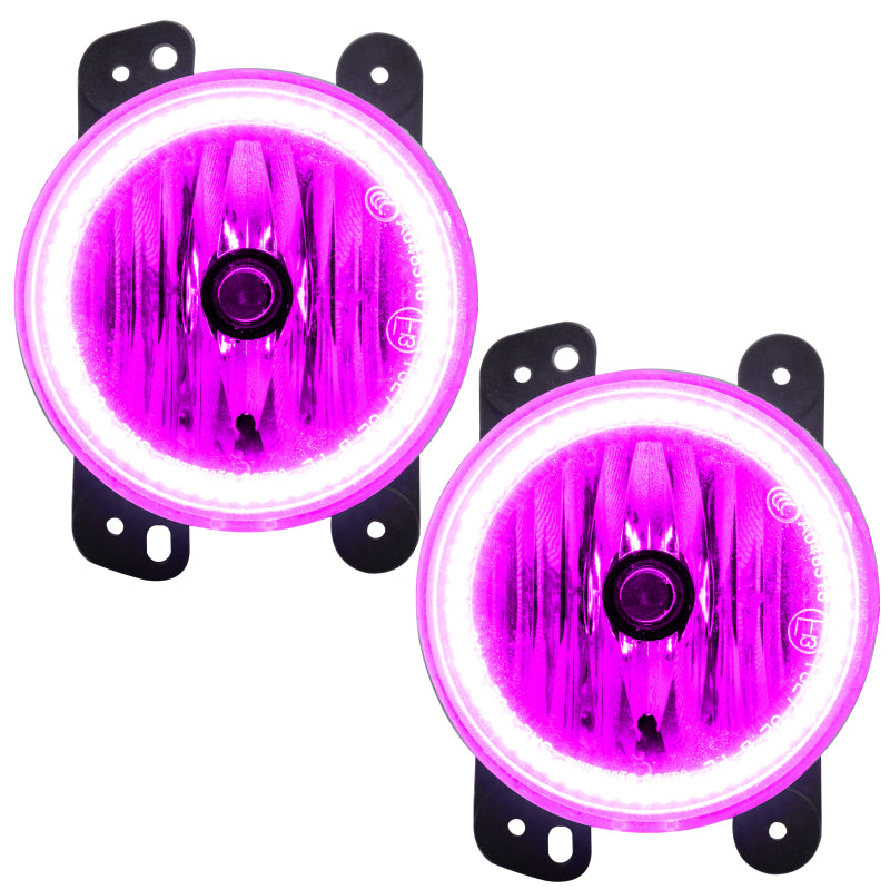 Oracle Lighting 10-15 Jeep Wrangler JK Pre-Assembled LED Halo Fog Lights -Pink Oracle Lighting 10-15 Jeep Wrangler JK Pre-Assembled LED Halo Fog Lights -Pink