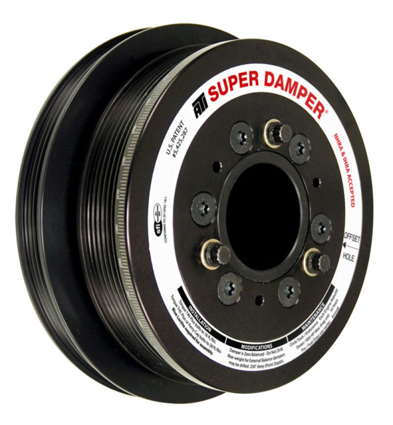ATI Damper - 7.48in - Alum - 6 Grv - No A/C - LS3 Camaro - 10-15 - Gen 3 Vortec Truck - LS ATI Damper - 7.48in - Alum - 6 Grv - No A/C - LS3 Camaro - 10-15 - Gen 3 Vortec Truck - LS