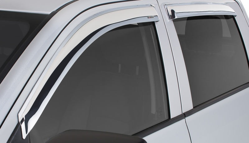Stampede 2009-2018 Dodge Ram 1500 Extended Cab Pickup Tape-Onz Sidewind Deflector 4pc - Chrome Stampede 2009-2018 Dodge Ram 1500 Extended Cab Pickup Tape-Onz Sidewind Deflector 4pc - Chrome