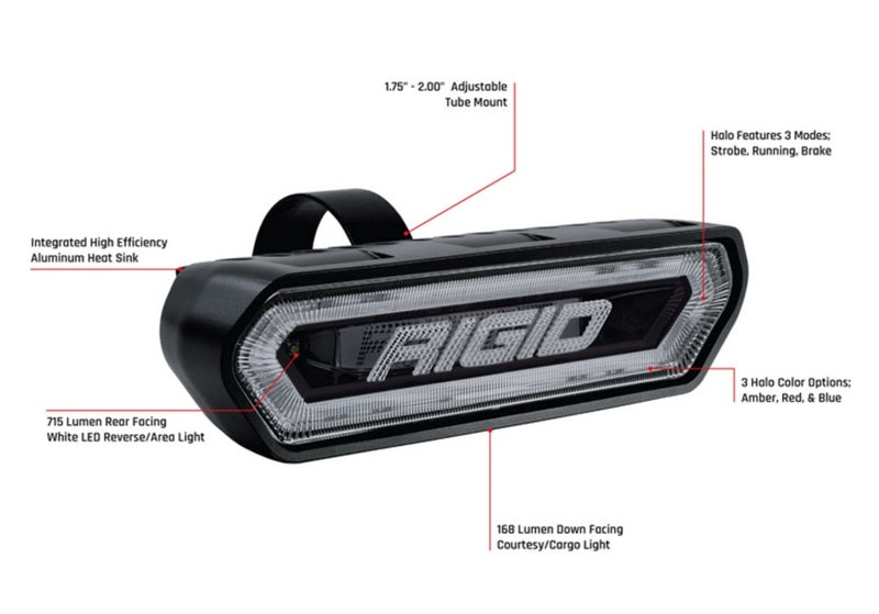 Rigid Industries Chase Tail Light Kit w/ Mounting Bracket - Red Rigid Industries Chase Tail Light Kit w/ Mounting Bracket - Red