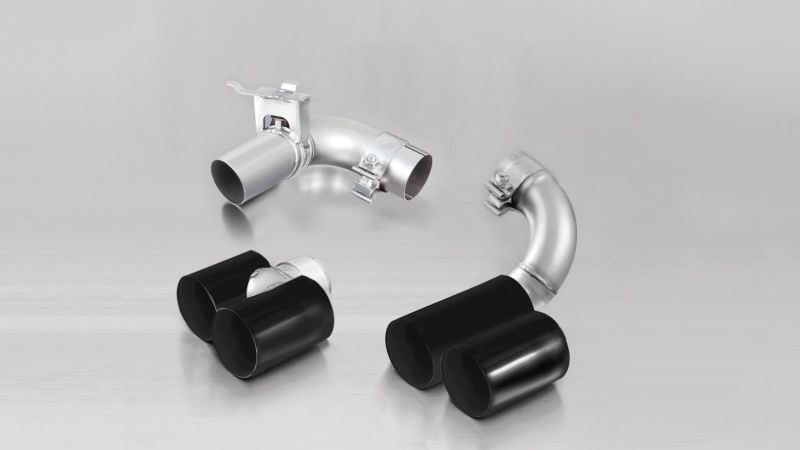 Remus 2012 BMW 3 Series F30 Black Chrome 76mm Straight Cut Tail Pipe Set Remus 2012 BMW 3 Series F30 Black Chrome 76mm Straight Cut Tail Pipe Set