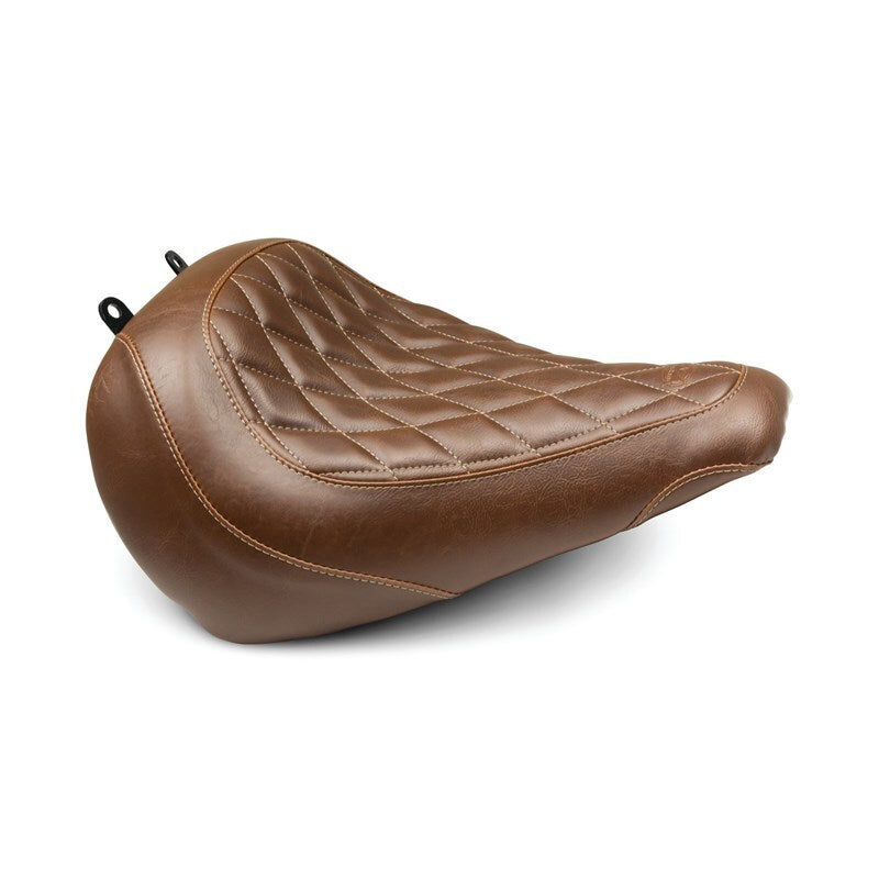 Mustang 18-21 Harley Fat Boy Wide Tripper Solo Seat Diamond Stitch - Brown Mustang 18-21 Harley Fat Boy Wide Tripper Solo Seat Diamond Stitch - Brown