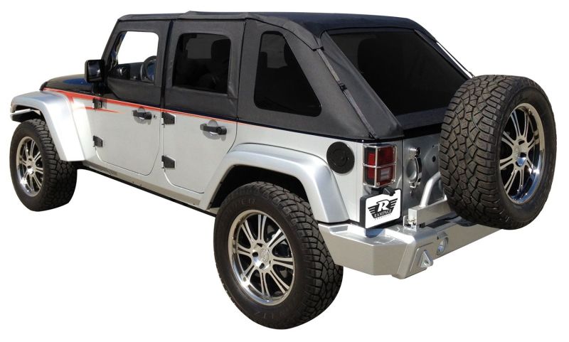 Rampage 2007-2018 Jeep Wrangler(JK) Unlimited Frameless Soft Top Kit - Black Diamond Rampage 2007-2018 Jeep Wrangler(JK) Unlimited Frameless Soft Top Kit - Black Diamond