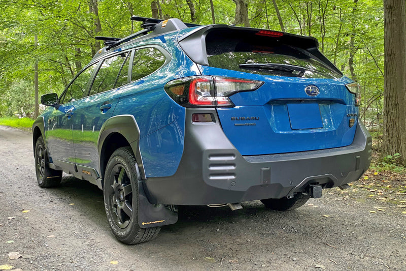Rally Armor 22-25 Subaru Outback Wilderness Black Mud Flap Silver Logo Rally Armor 22-25 Subaru Outback Wilderness Black Mud Flap Silver Logo