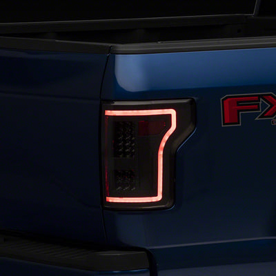 Raxiom 15-17 Ford F-150 LED Tail Lights w/ SEQL Turn Signals- Blk Housing (Clear Lens)