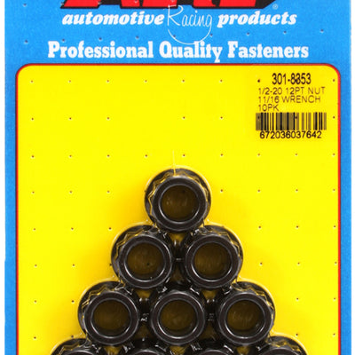 ARP 1/2-20 11/16 Socket 12pt Nut Kit (Set of 10)