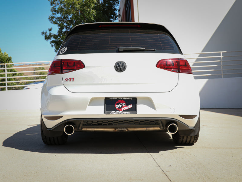 aFe MACH Force-Xp 3in to 2-1/2in Stainless Steel Axle-Back Exhaust - 15-17 Volkswagen GTI aFe MACH Force-Xp 3in to 2-1/2in Stainless Steel Axle-Back Exhaust - 15-17 Volkswagen GTI