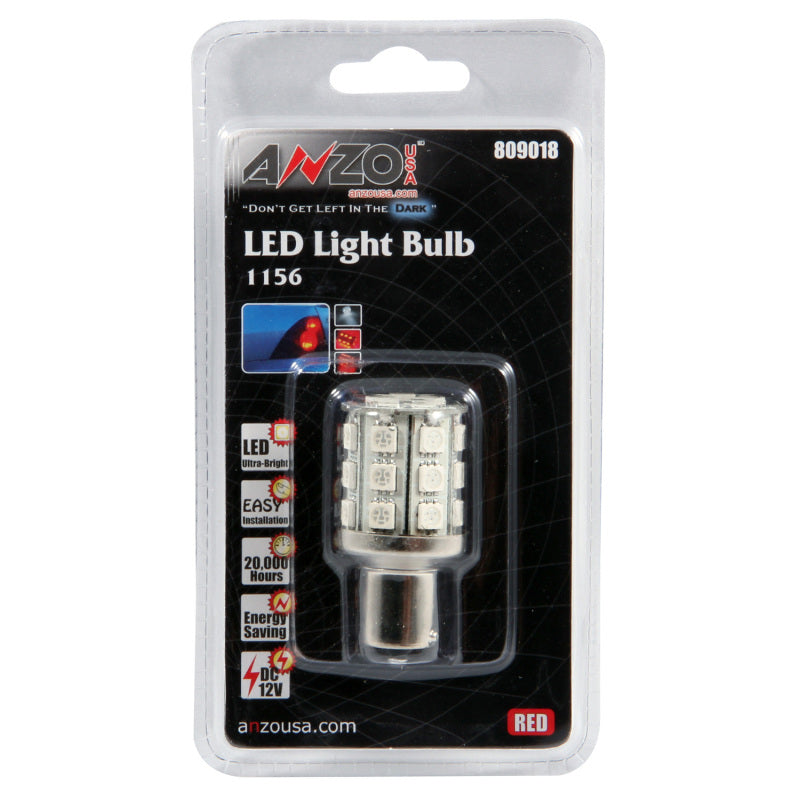 ANZO LED Bulbs Universal LED 1156 Red - 24 LEDs 2in Tall ANZO LED Bulbs Universal LED 1156 Red - 24 LEDs 2in Tall