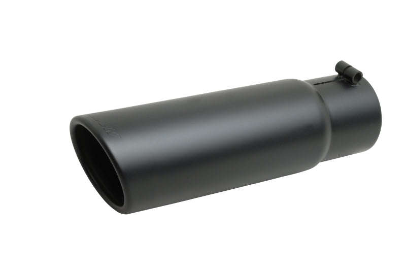 Gibson Rolled Edge Slash-Cut Tip - 6in OD/5in Inlet/19in Length - Black Ceramic Gibson Rolled Edge Slash-Cut Tip - 6in OD/5in Inlet/19in Length - Black Ceramic