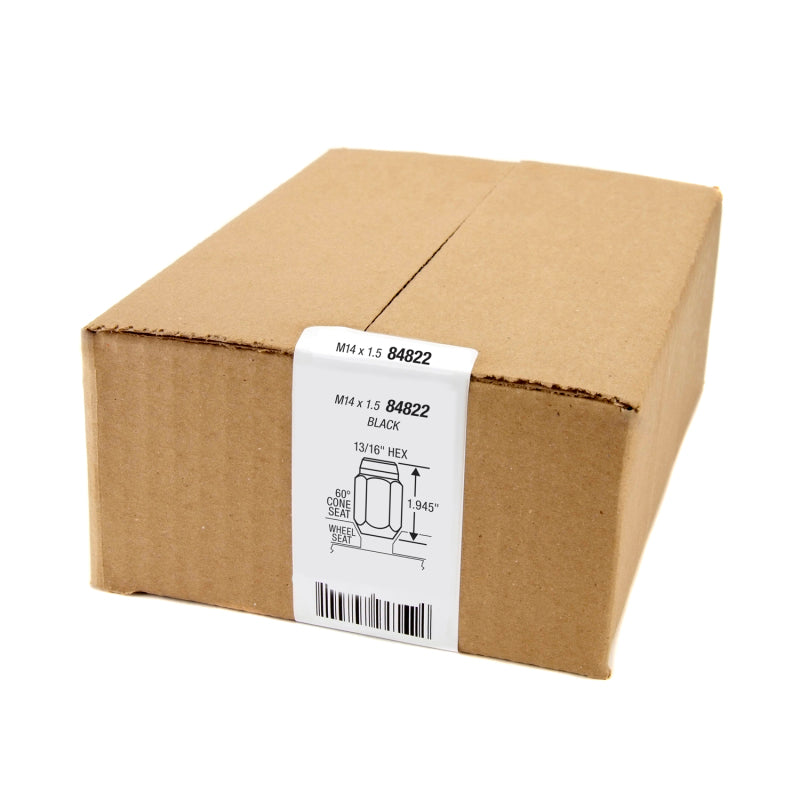 McGard 8 Lug Hex Install Kit w/Locks (Cone Seat Nut) M14X1.5 / 13/16 Hex / 1.945in. Length - Black McGard 8 Lug Hex Install Kit w/Locks (Cone Seat Nut) M14X1.5 / 13/16 Hex / 1.945in. Length - Black