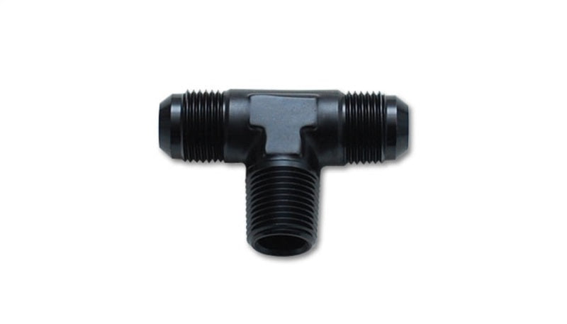 Vibrant -6AN x 1/4in NPT Flare to Pipe Tee Adapter Fitting - Aluminum Vibrant -6AN x 1/4in NPT Flare to Pipe Tee Adapter Fitting - Aluminum