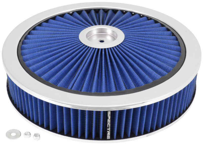 Spectre ExtraFlow HPR Air Cleaner Assembly 14in. x 3in. - Blue Spectre ExtraFlow HPR Air Cleaner Assembly 14in. x 3in. - Blue