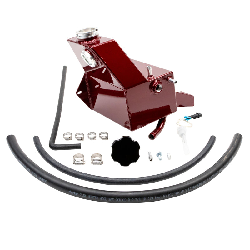 Wehrli 13-18 Dodge 6.7L Cummins OEM Placement Coolant Tank Kit - WCFab Red Wehrli 13-18 Dodge 6.7L Cummins OEM Placement Coolant Tank Kit - WCFab Red