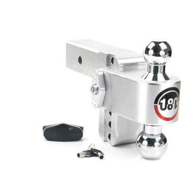 Weigh Safe 180 Hitch 4in Drop Hitch & 2.5in Shank (10K/18.5K GTWR) - Aluminum
