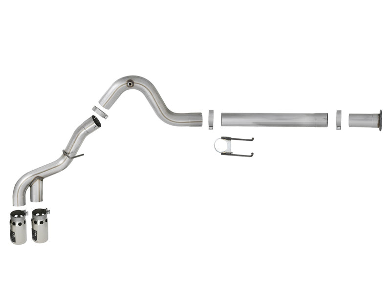 aFe Power 15-16 Ford F250/F350 6.7L Diesel Rebel XD 4in 409 SS DPF-Back Exhaust System - Pol Tips aFe Power 15-16 Ford F250/F350 6.7L Diesel Rebel XD 4in 409 SS DPF-Back Exhaust System - Pol Tips