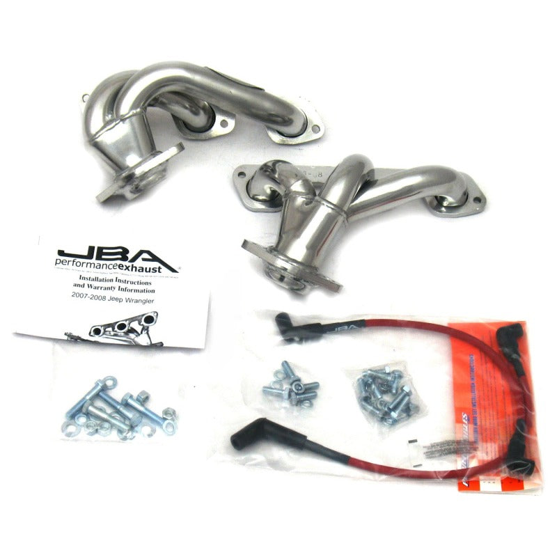JBA 07-11 Jeep 3.8L V6 1-1/2in Primary Silver Ctd Cat4Ward Header JBA 07-11 Jeep 3.8L V6 1-1/2in Primary Silver Ctd Cat4Ward Header