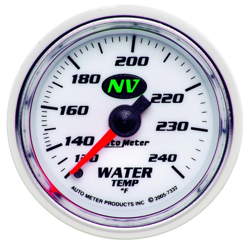 Autometer Water Temp NV 2-1/16in 120-240 Deg F Mechanical Gauge Autometer Water Temp NV 2-1/16in 120-240 Deg F Mechanical Gauge