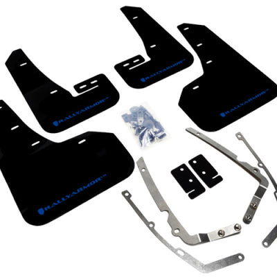 Rally Armor 15-21 MKVII VW Golf/GTI Black UR Mud Flap w/Blue Logo