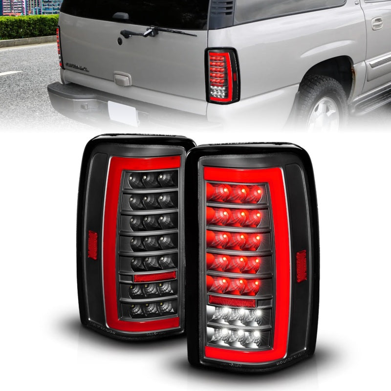 ANZO 00-06 Chevrolet Tahoe / GMC Yukon Full LED Taillights w/ Lightbar Black Housing/Clear Lens ANZO 00-06 Chevrolet Tahoe / GMC Yukon Full LED Taillights w/ Lightbar Black Housing/Clear Lens
