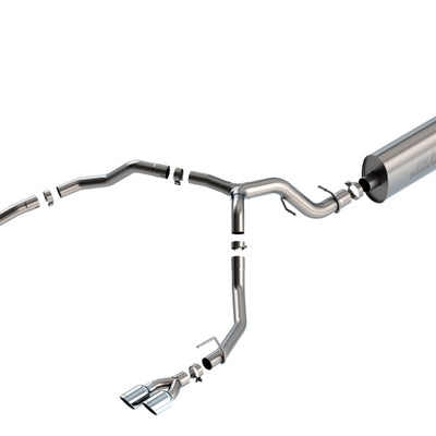 Borla 21-22 Chevrolet Tahoe 6.2L V8 2/4WD 4DR Brushed T-304 Stainless Steel Touring Cat-Back Exhaust
