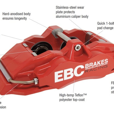 EBC Racing 92-00 BMW M3 (E36) Front Left Apollo-4 Yellow Caliper