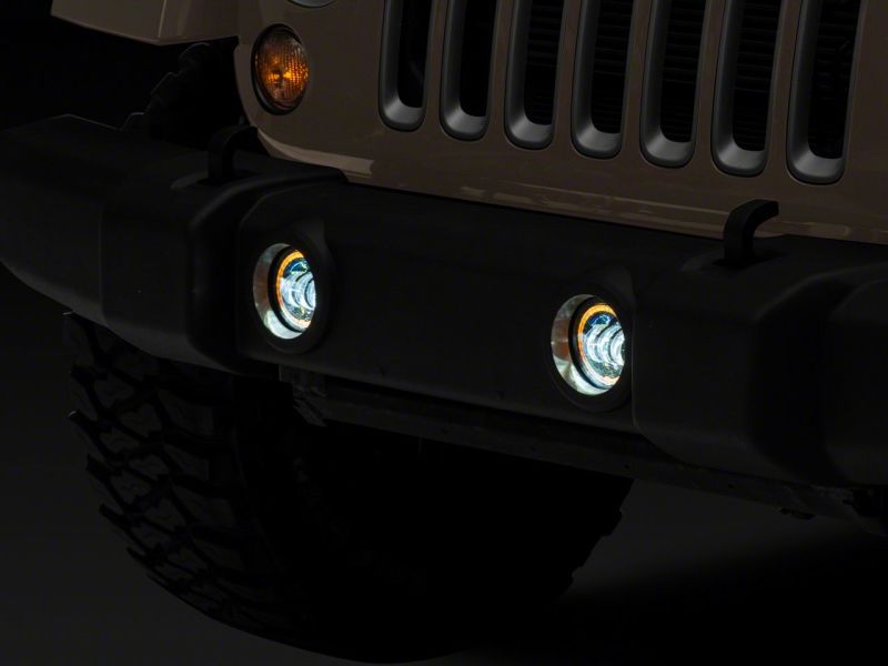 Raxiom 07-18 Jeep Wrangler JK Axial Series 4-In LED Devil Eyes Fog Lights w/ Halo Raxiom 07-18 Jeep Wrangler JK Axial Series 4-In LED Devil Eyes Fog Lights w/ Halo
