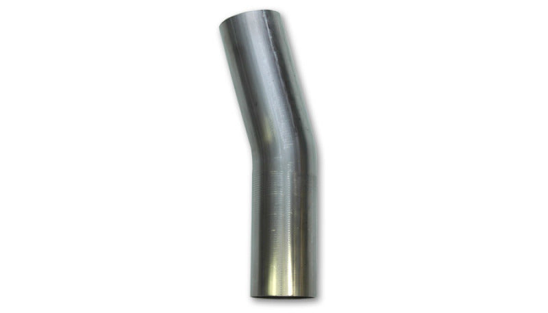 Vibrant 2.25in O.D. T304 SS 15 deg Mandrel Bend 5in x 5in leg lengths (3.375in Centerline Radius) Vibrant 2.25in O.D. T304 SS 15 deg Mandrel Bend 5in x 5in leg lengths (3.375in Centerline Radius)