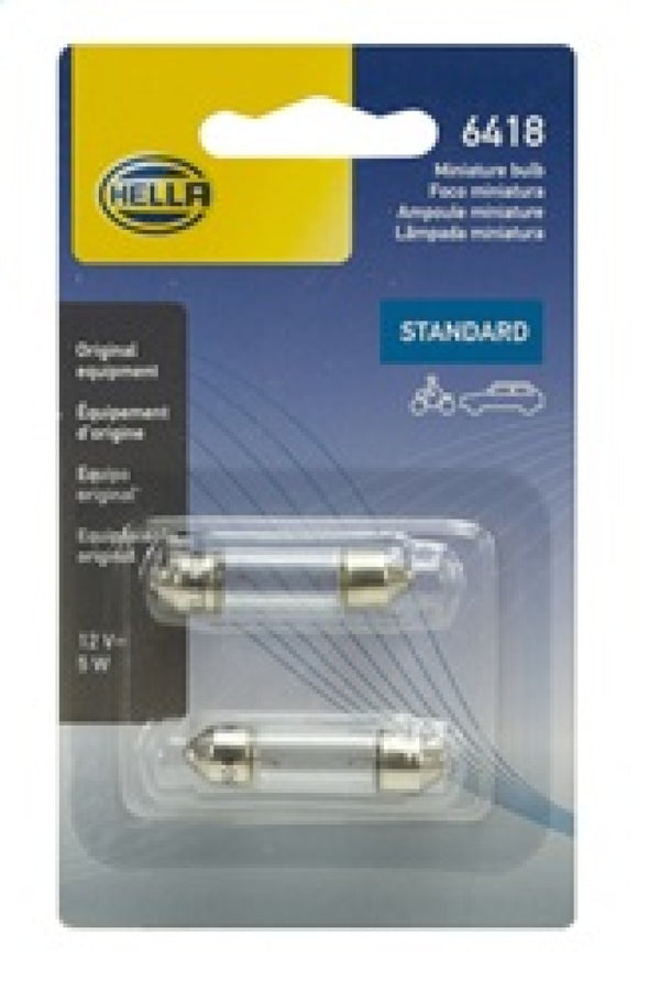 Hella Bulb 6418 12V 5W Sv858 T325 10X35 (2) Hella Bulb 6418 12V 5W Sv858 T325 10X35 (2)