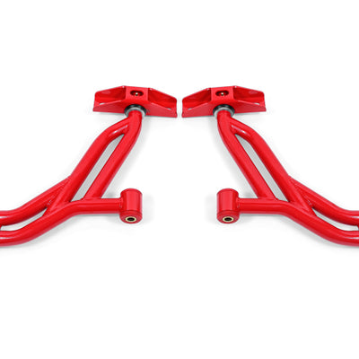 BMR 10-14 Ford Mustang Non-Adj. Lower A-Arms Delrin/Rod End w/ 19mm Tall Ball Joint - Red