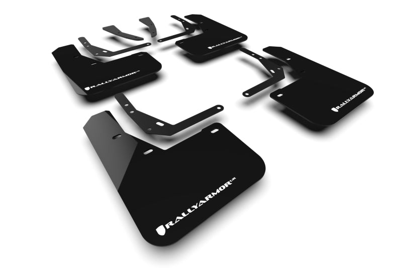 Rally Armor 24-25 Hyundai Kona/Kona EV Black UR Mud Flap w/White Logo Rally Armor 24-25 Hyundai Kona/Kona EV Black UR Mud Flap w/White Logo