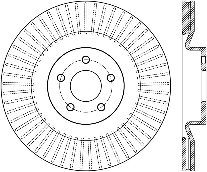 StopTech Sport Slotted 16-18 Ford Focus RS Front Right CRYO Rotor StopTech Sport Slotted 16-18 Ford Focus RS Front Right CRYO Rotor