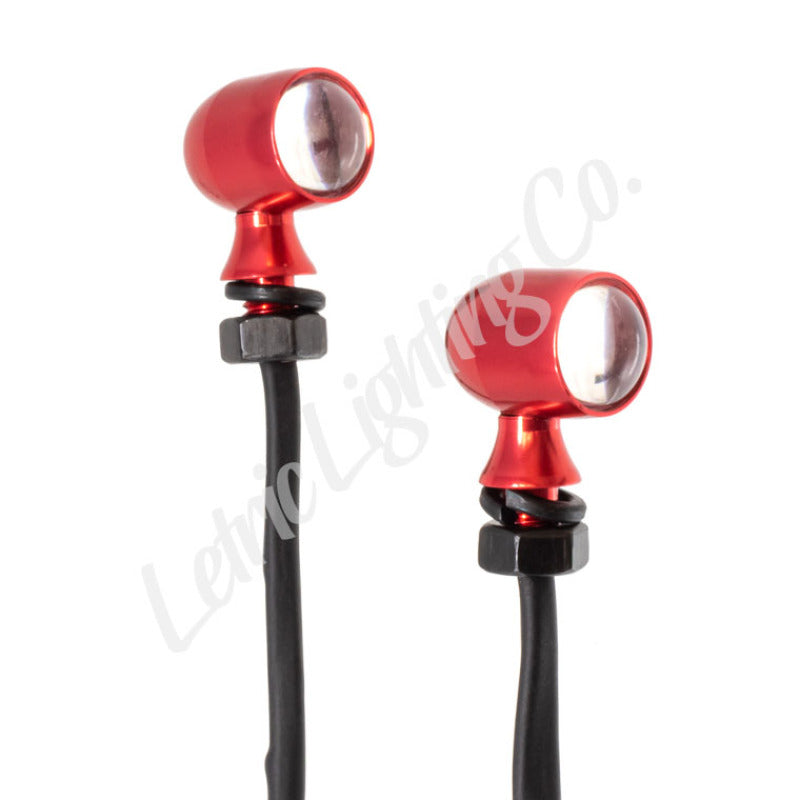 Letric Lighting 12mm Mini Red Turn Signal LEDs - Red Anodized Letric Lighting 12mm Mini Red Turn Signal LEDs - Red Anodized